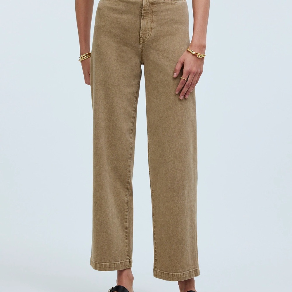 Madewell The Emmett Wide-Leg Crop Pant: Welt Pocket Edition - Picture 2 of 7